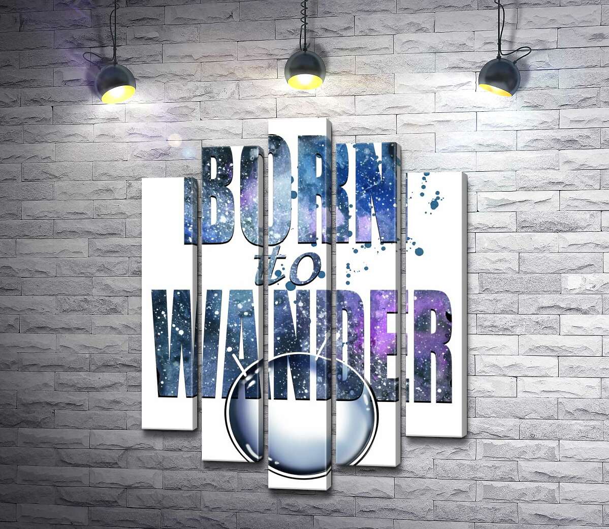 

Модульная картина ArtPoster Космическая надпись "born to wander" 130x179 см Модуль №26