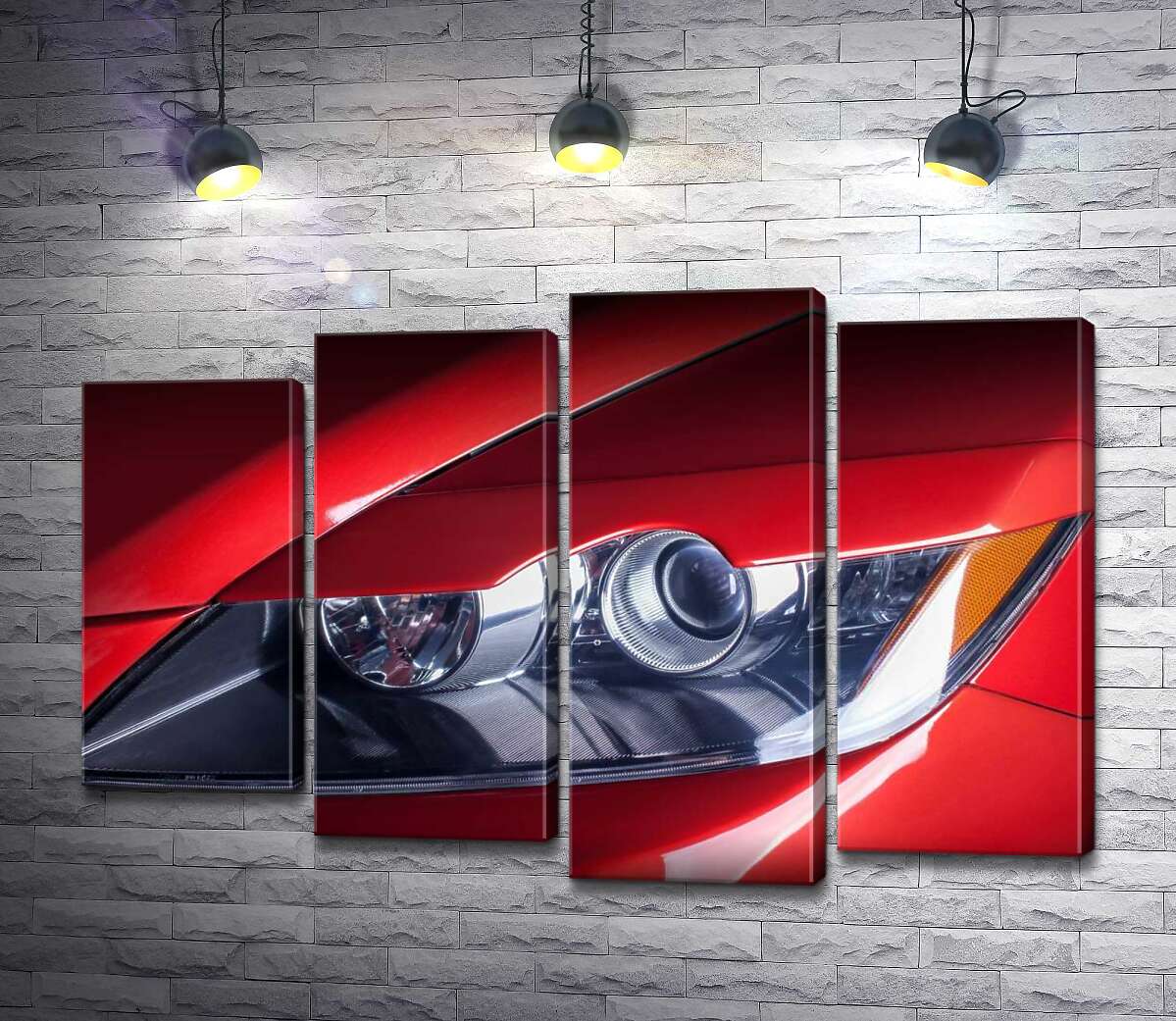 

Модульная картина ArtPoster Изгиб фары красного автомобиля Mazda CX-7 100x69 см Модуль №21