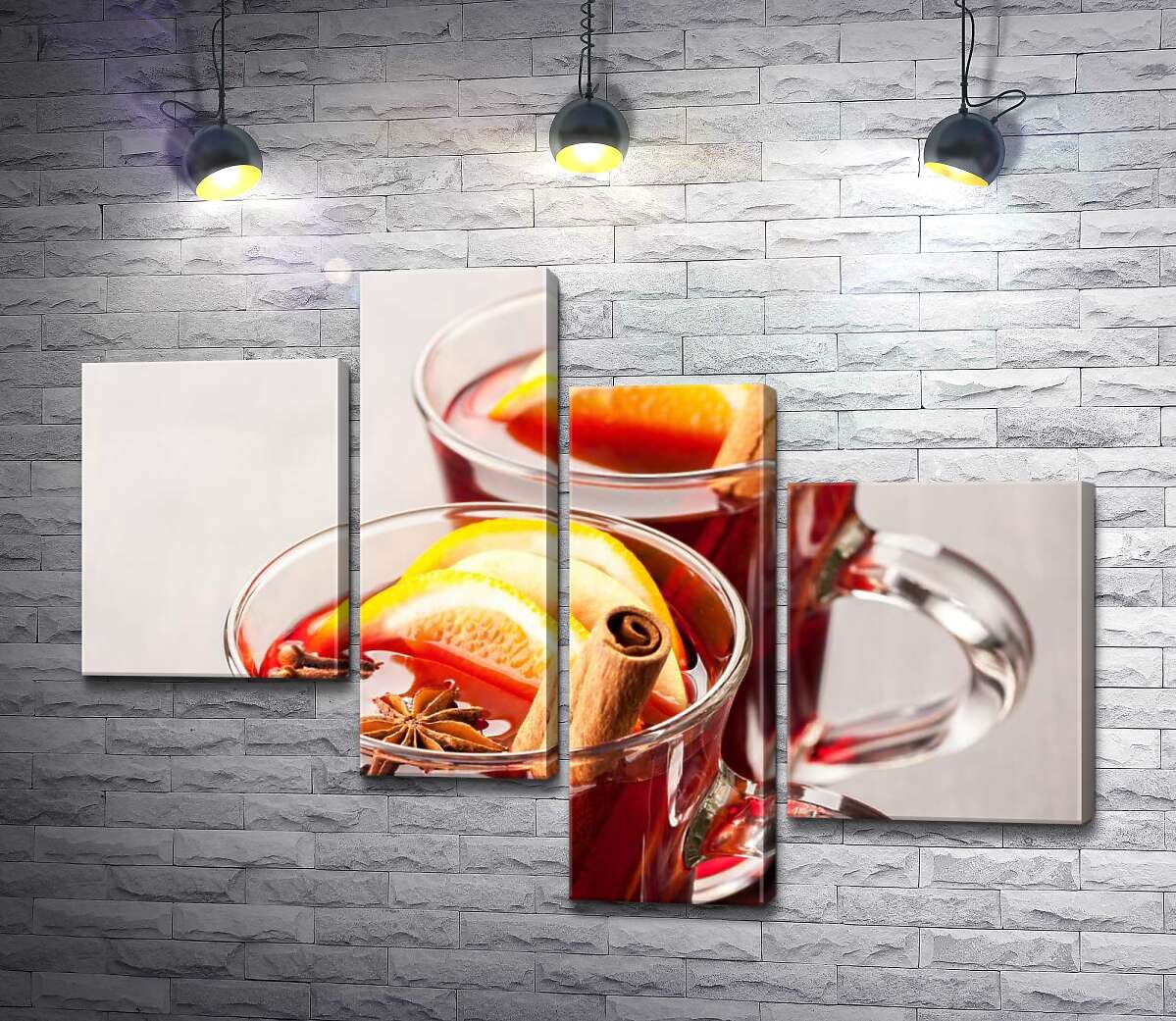 

Модульная картина ArtPoster Идиллия вкуса: душистый глинтвейн с цитрусами, палочкой корицы и бадьяном 100x73 см Модуль №20