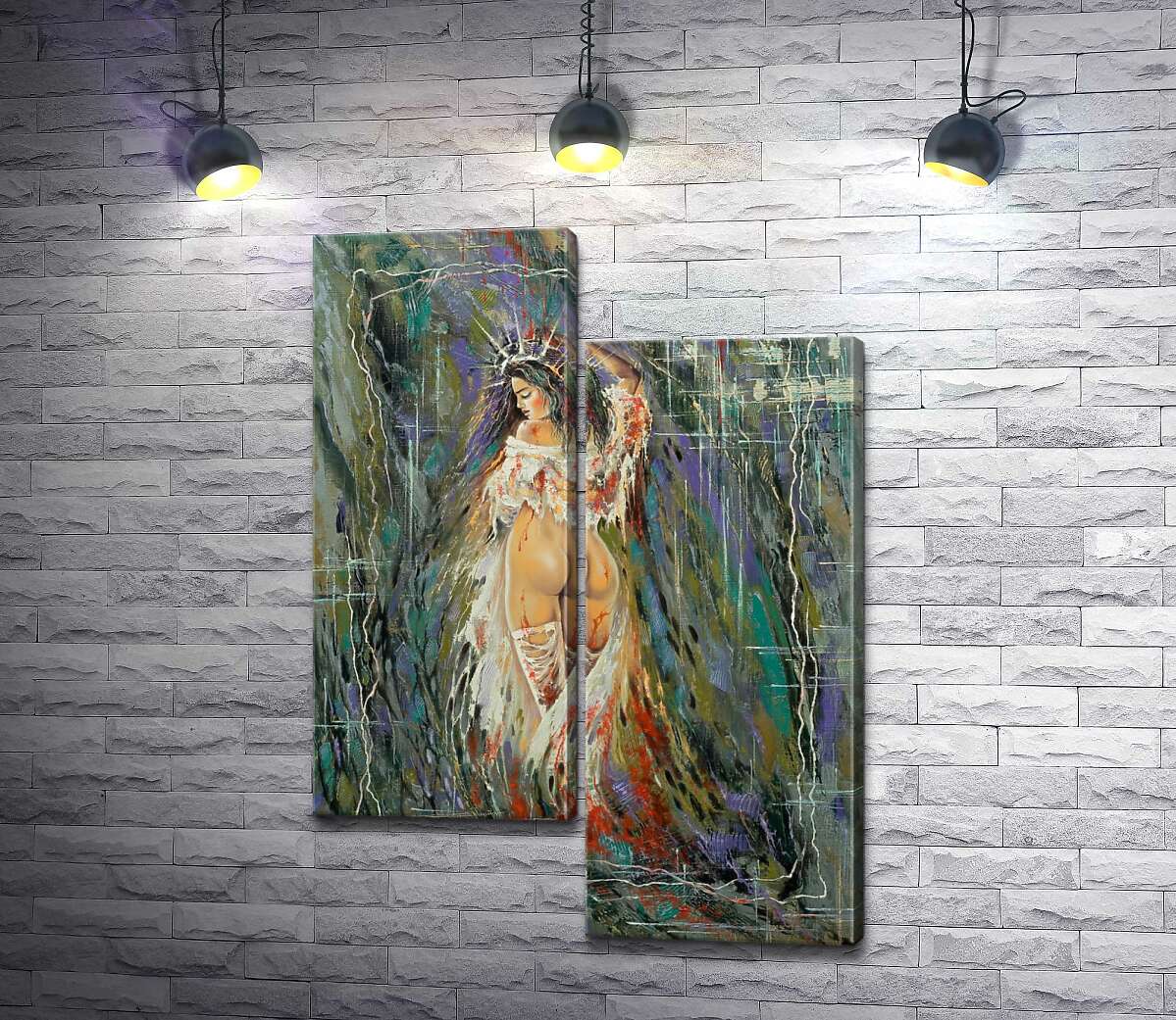 

Модульная картина ArtPoster Капли крови стекают по обнаженному телу девушки 50x71 см Модуль №5