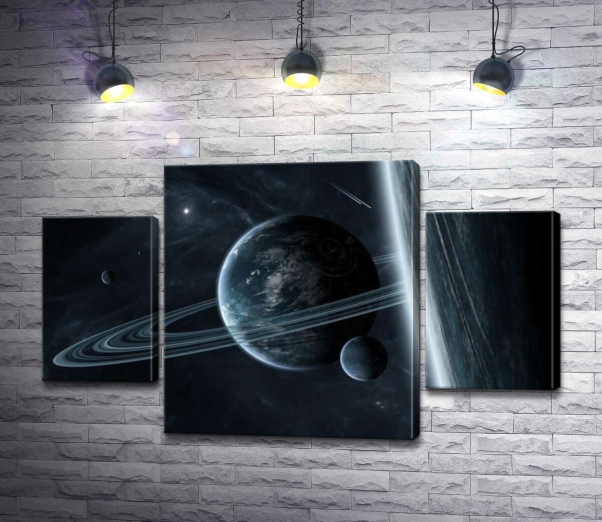 

Модульная картина ArtPoster Загадочные планеты другой галактики 131x79 см Модуль №7