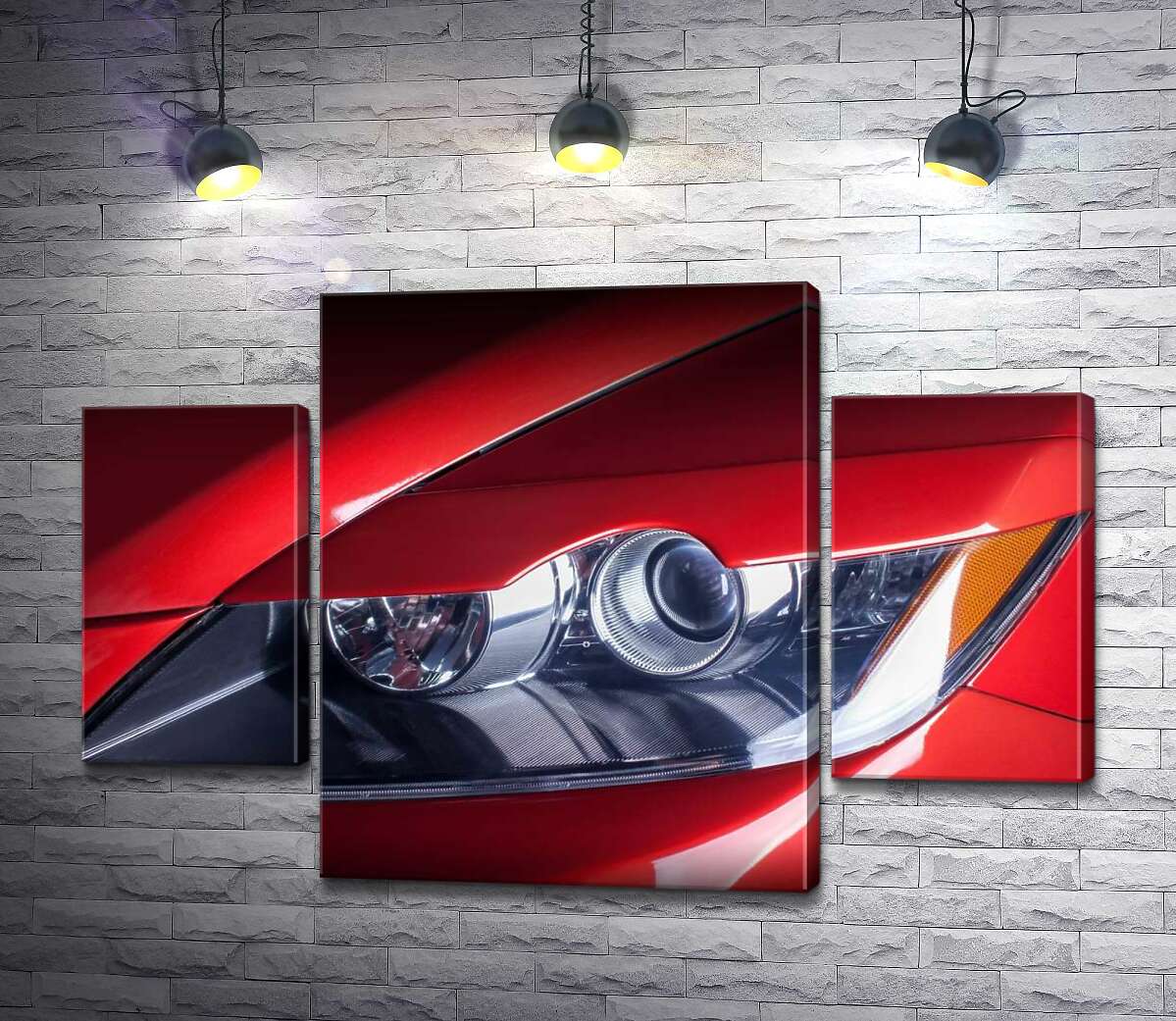 

Модульная картина ArtPoster Изгиб фары красного автомобиля Mazda CX-7 100x69 см Модуль №7