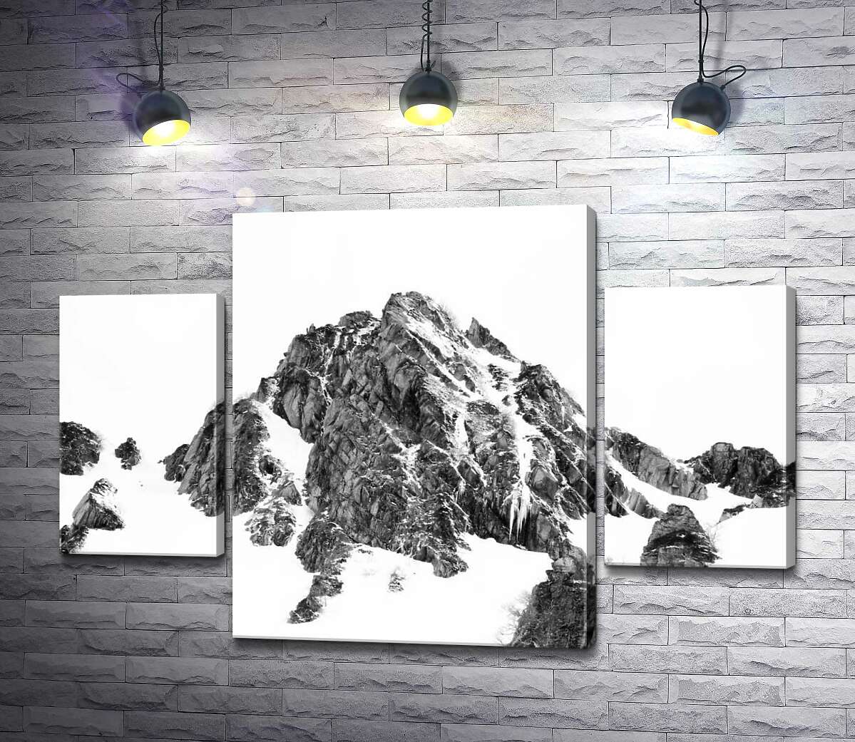 

Модульная картина ArtPoster Заснеженые камни вершины горы Монблан (Mont Blanc) 80x54 см Модуль №7