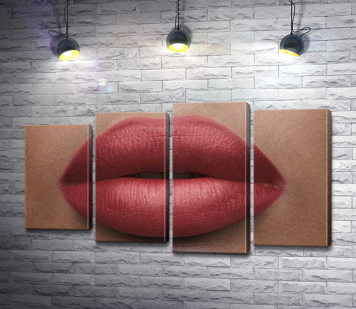 

Модульная картина ArtPoster Коралловый тон полуоткрытых губ 80x47 см Модуль №21