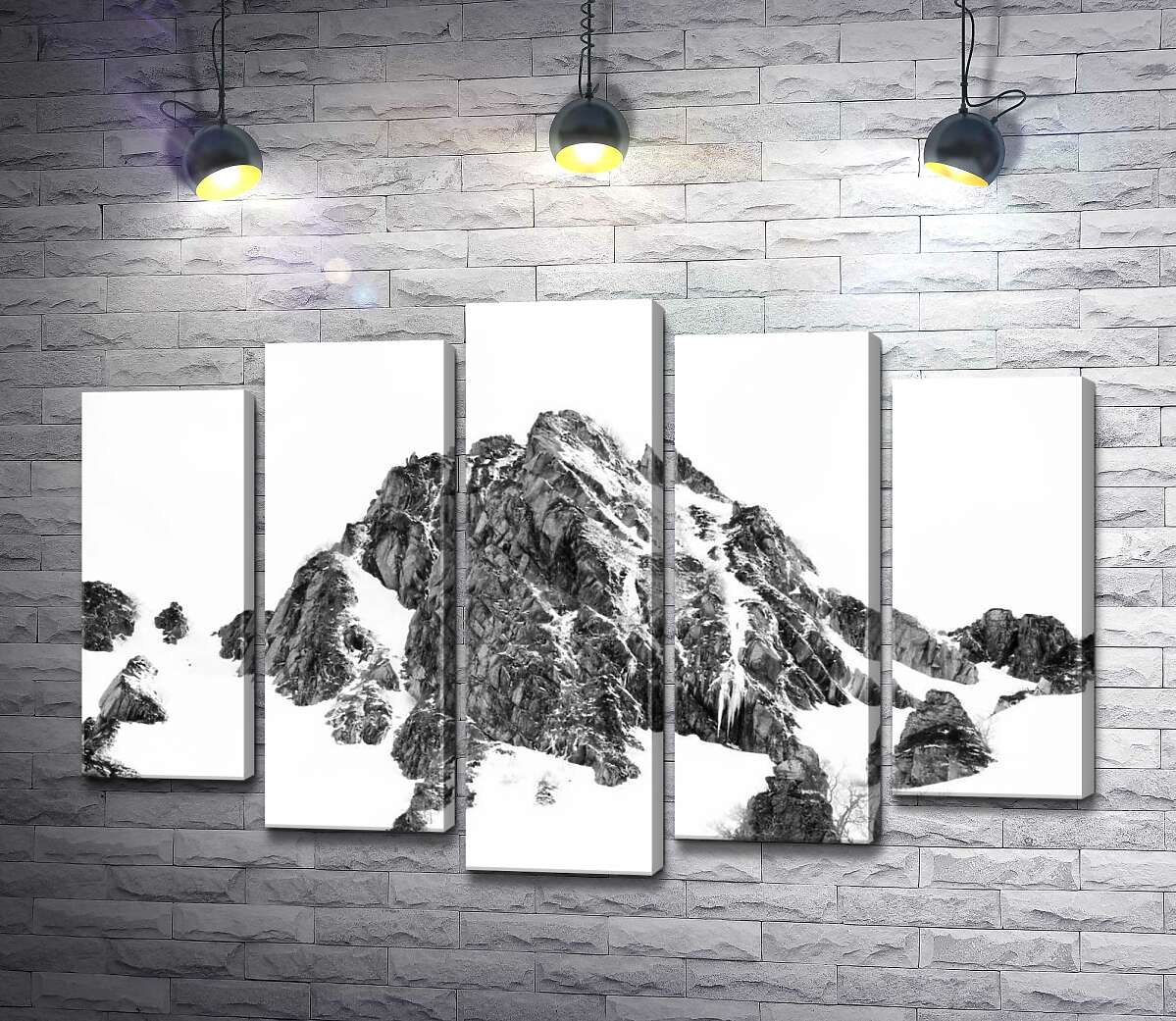 

Модульная картина ArtPoster Заснеженые камни вершины горы Монблан (Mont Blanc) 100x69 см Модуль №26