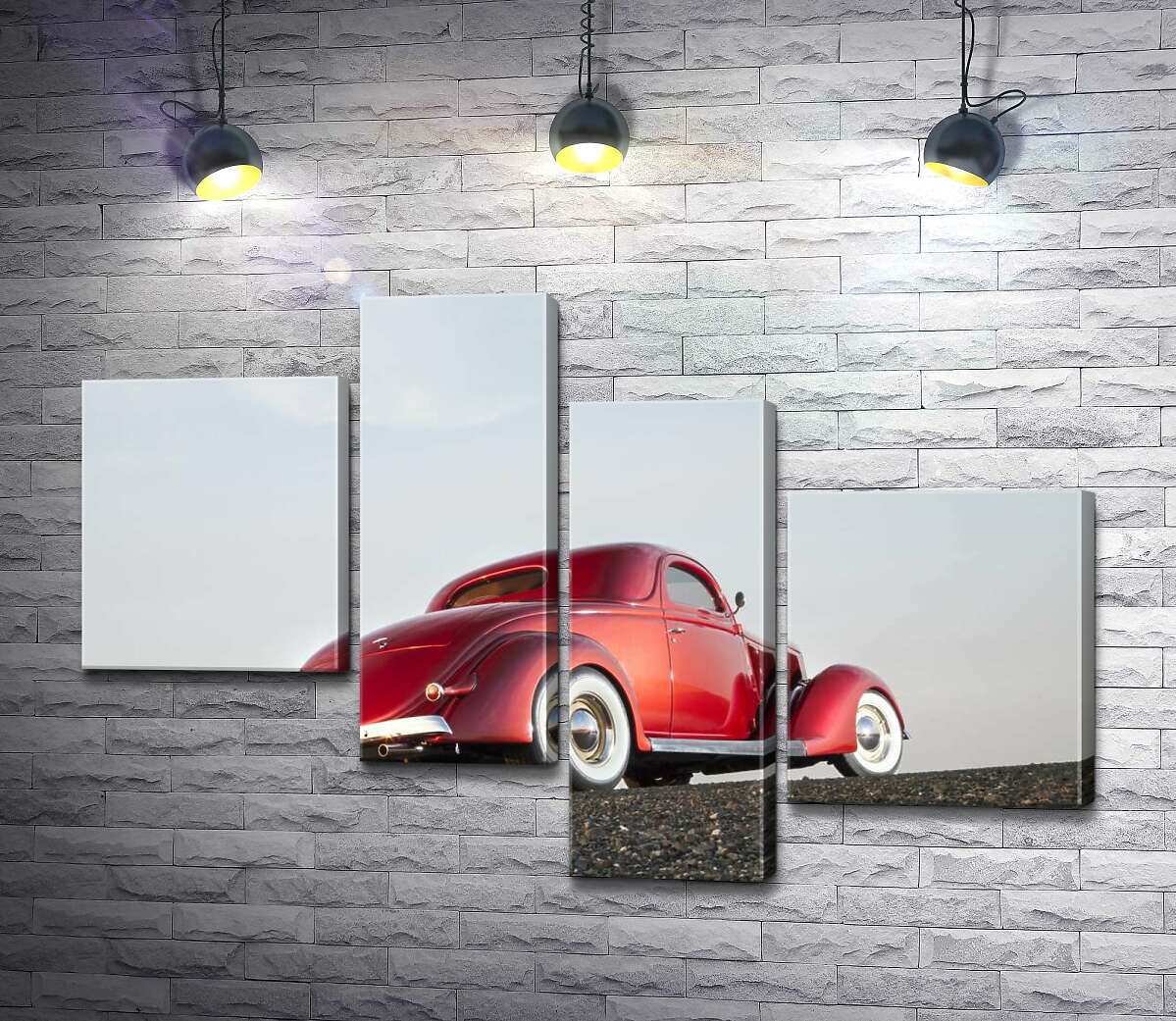 

Модульная картина ArtPoster Компактный автомобиль Ford Coupe штурмует вершину дороги 100x69 см Модуль №20