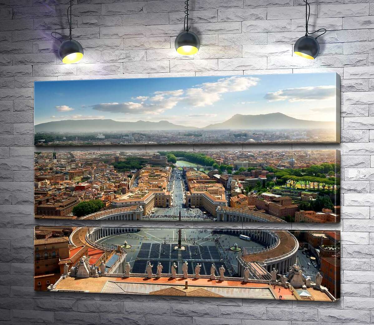 

Модульная картина ArtPoster Идеальная симметрия Площади Святого Петра (Saint Peter's Square) в Ватикане 130x93 см Модуль №13