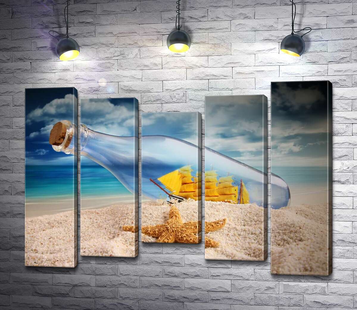 

Модульная картина ArtPoster Корабль в плену стеклянной бутылки 100x73 см Модуль №28