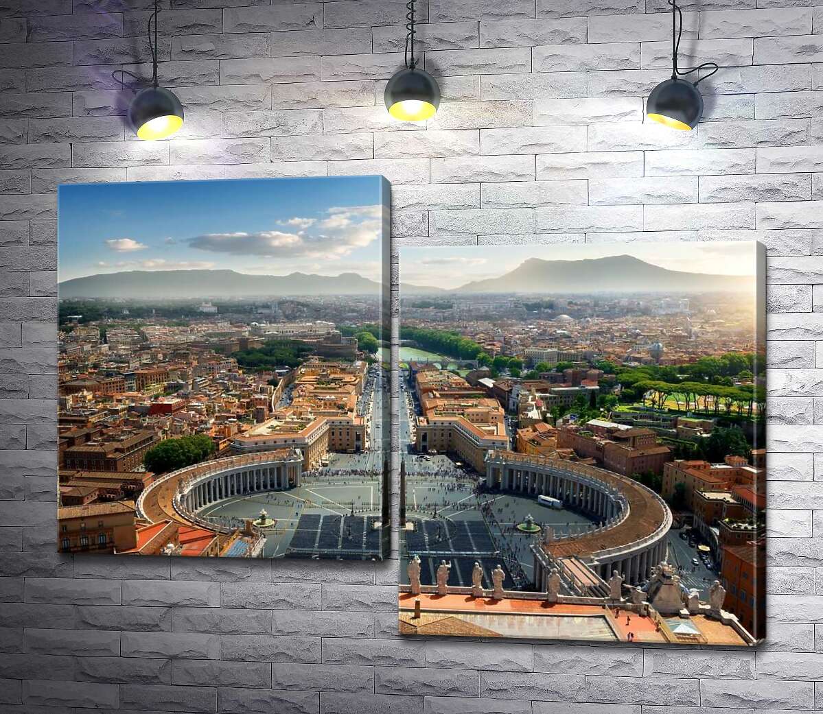 

Модульная картина ArtPoster Идеальная симметрия Площади Святого Петра (Saint Peter's Square) в Ватикане 130x94 см Модуль №5