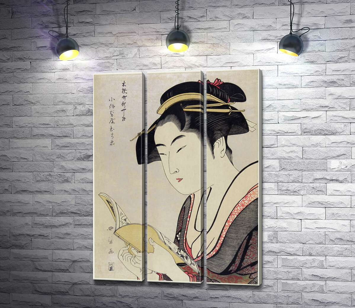 

Модульная картина ArtPoster Женщина читает книгу (Woman reading book) - Китагава Утамаро ( Kitagawa Utamaro ) 132x184 см Модуль №11