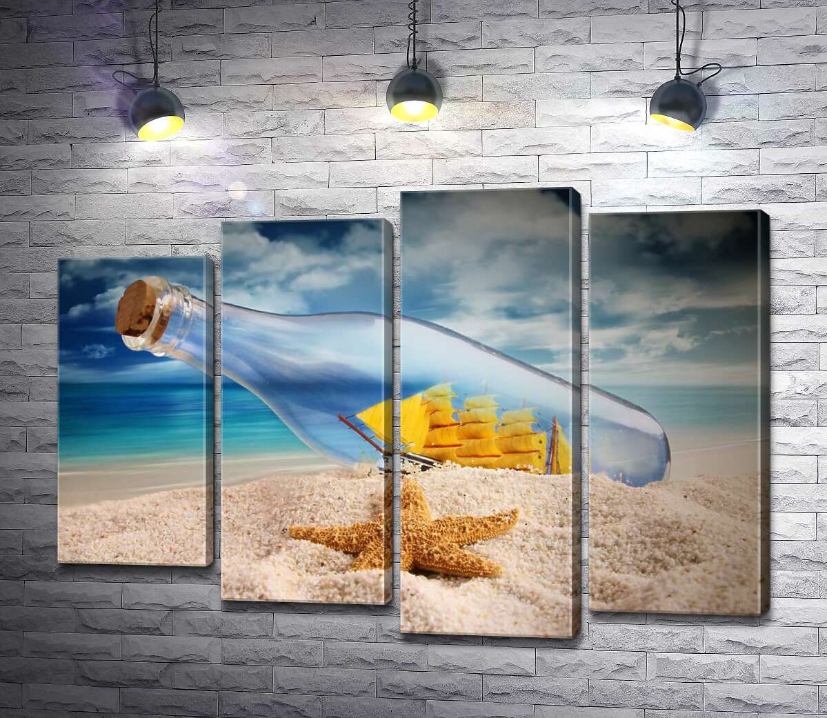 

Модульная картина ArtPoster Корабль в плену стеклянной бутылки 132x94 см Модуль №21