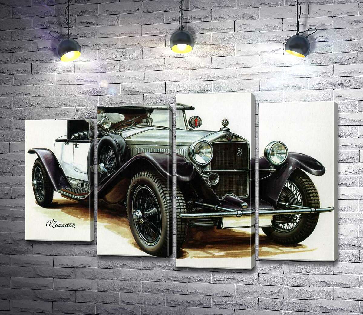 

Модульная картина ArtPoster Зеленый ретро-автомобиль Tatra 31 100x65 см Модуль №21