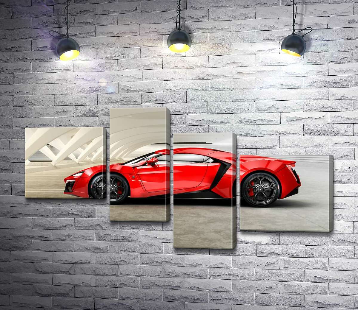 

Модульная картина ArtPoster Идеальные изгибы линий в эксклюзивном автомобиле Lykan HyperSport 130x71 см Модуль №20