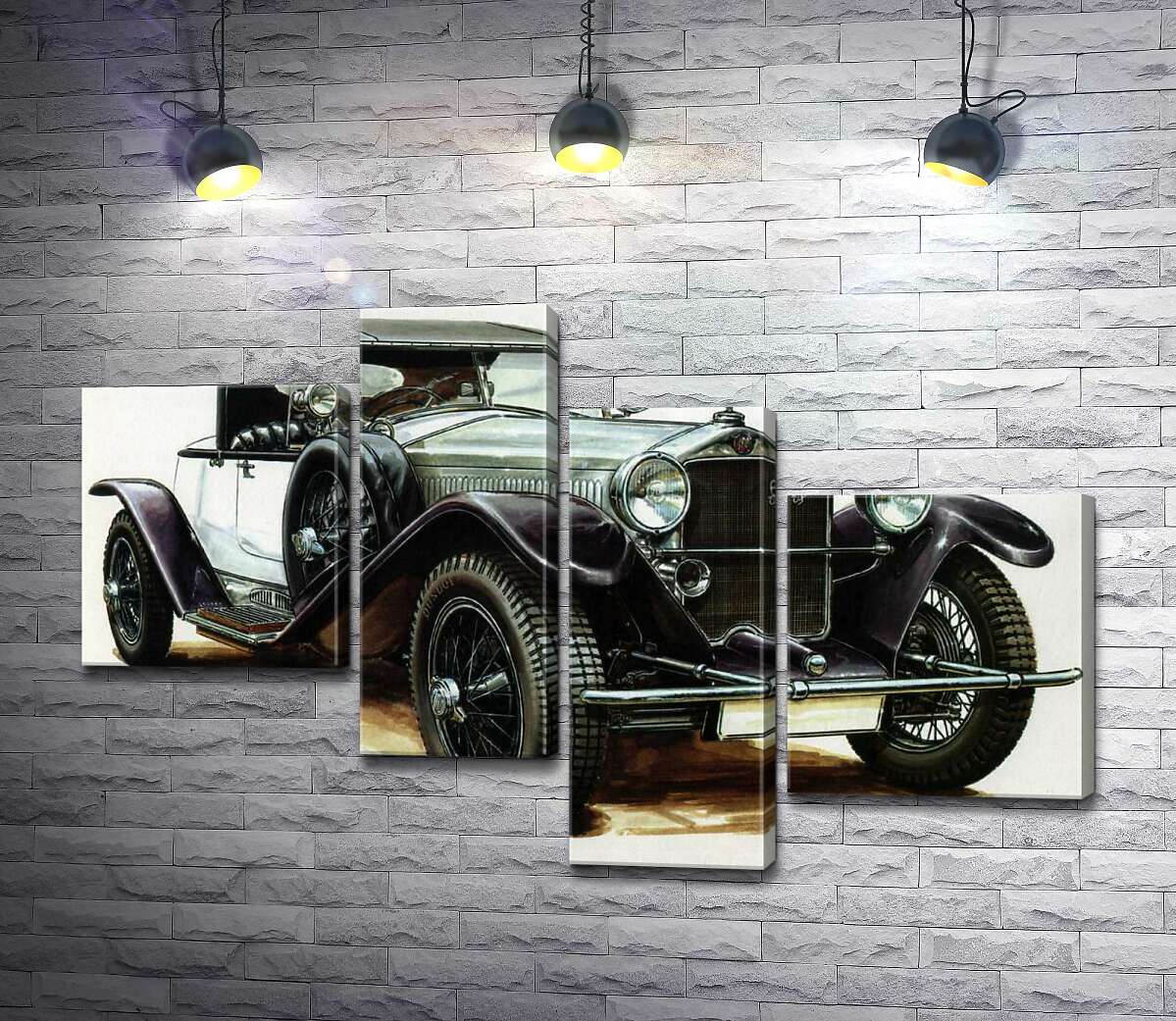 

Модульная картина ArtPoster Зеленый ретро-автомобиль Tatra 31 130x85 см Модуль №20