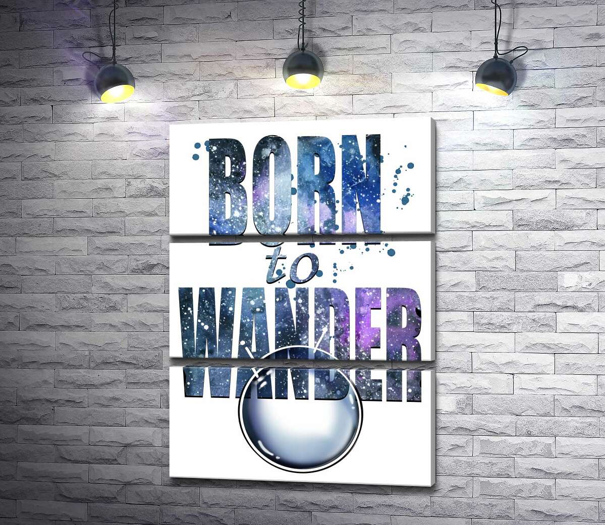 

Модульная картина ArtPoster Космическая надпись "born to wander" 50x69 см Модуль №13