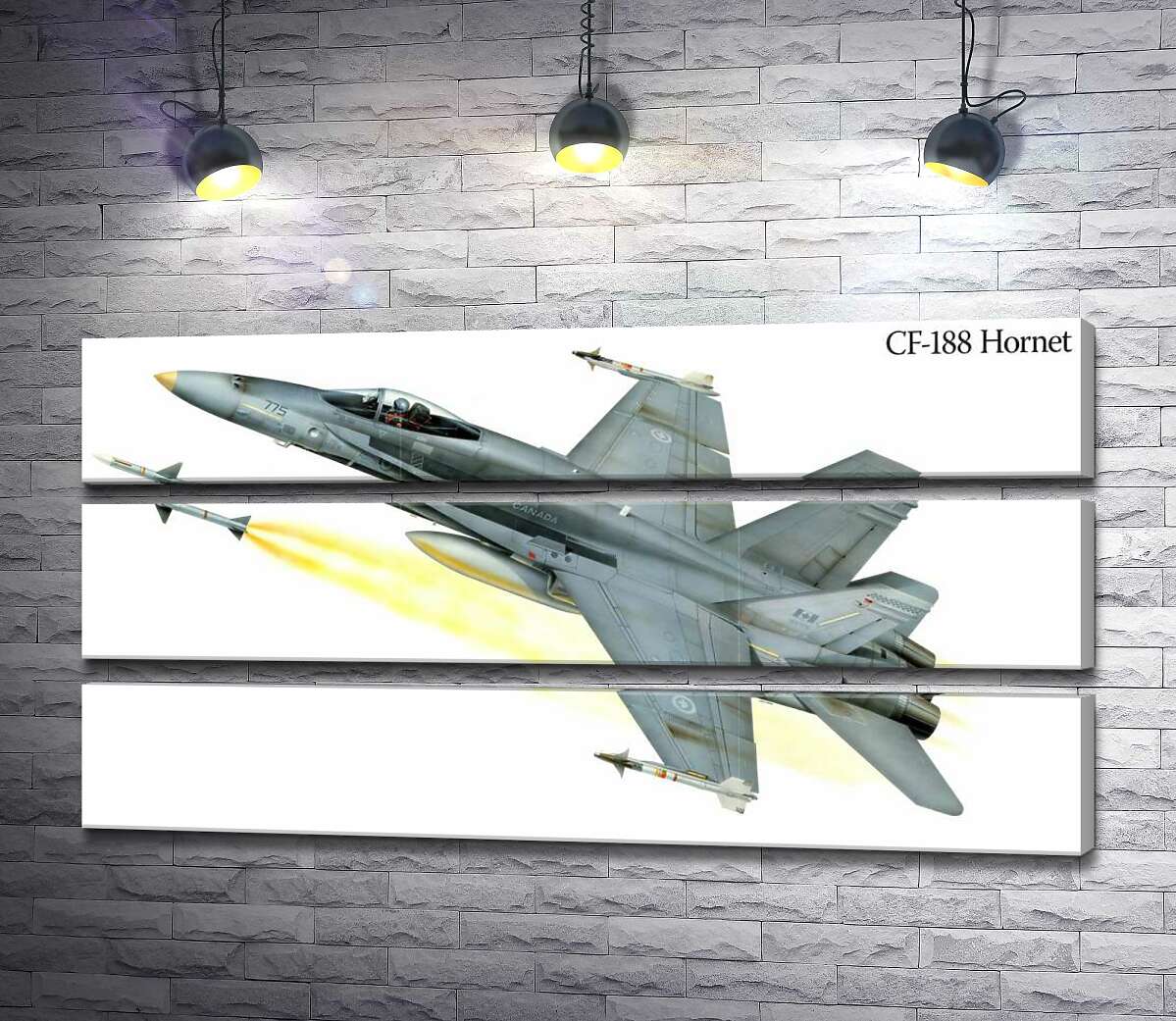 

Модульная картина ArtPoster Канадский многоцелевой истребитель McDonnell Douglas CF-18 Hornet 120x60 см Модуль №13