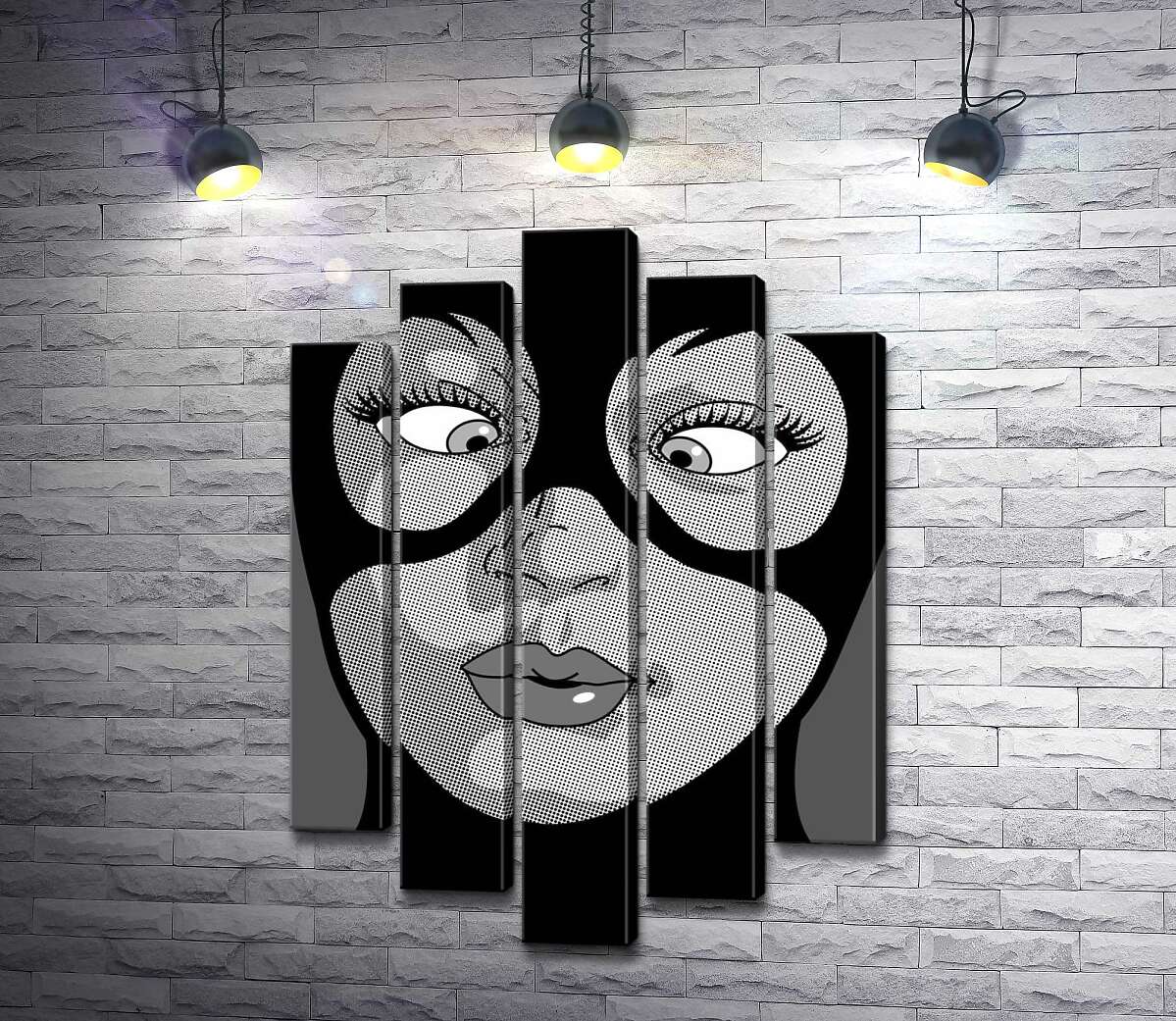 

Модульная картина ArtPoster Женщина-кошка (Cat woman) весело кривляется 130x190 см Модуль №26