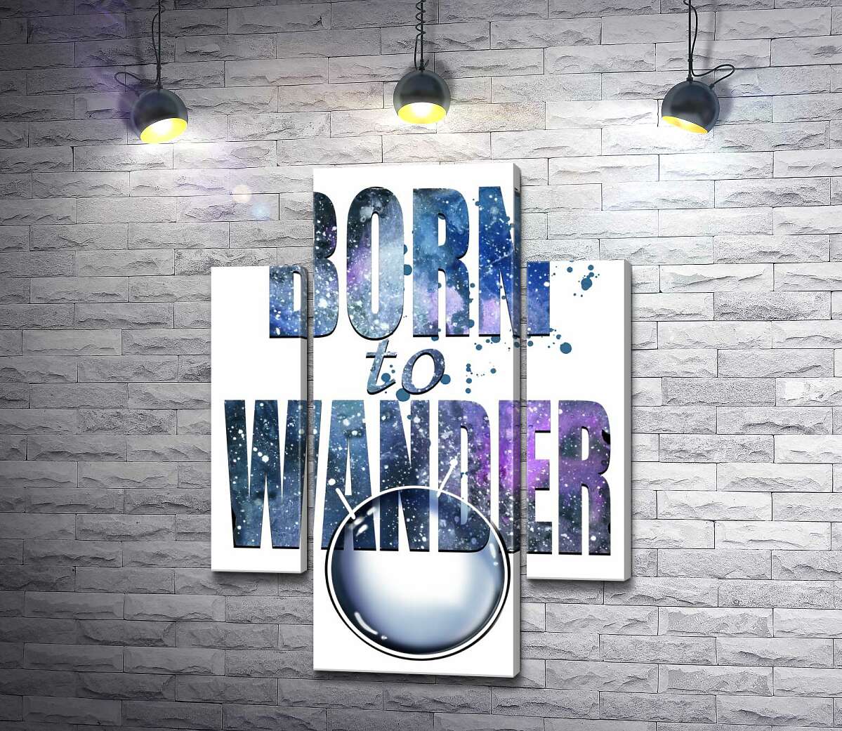

Модульная картина ArtPoster Космическая надпись "born to wander" 131x179 см Модуль №7