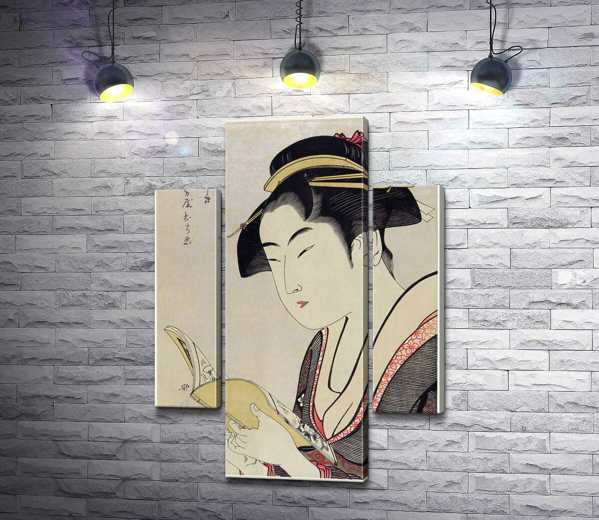 

Модульная картина ArtPoster Женщина читает книгу (Woman reading book) - Китагава Утамаро ( Kitagawa Utamaro ) 80x114 см Модуль №7