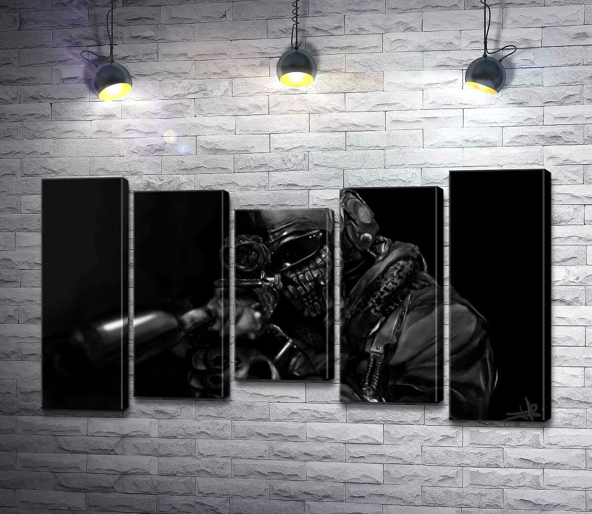 

Модульная картина ArtPoster Замаскированный снайпер прицеливается для выстрела 100x58 см Модуль №28