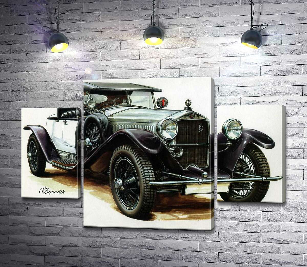 

Модульная картина ArtPoster Зеленый ретро-автомобиль Tatra 31 131x84 см Модуль №7