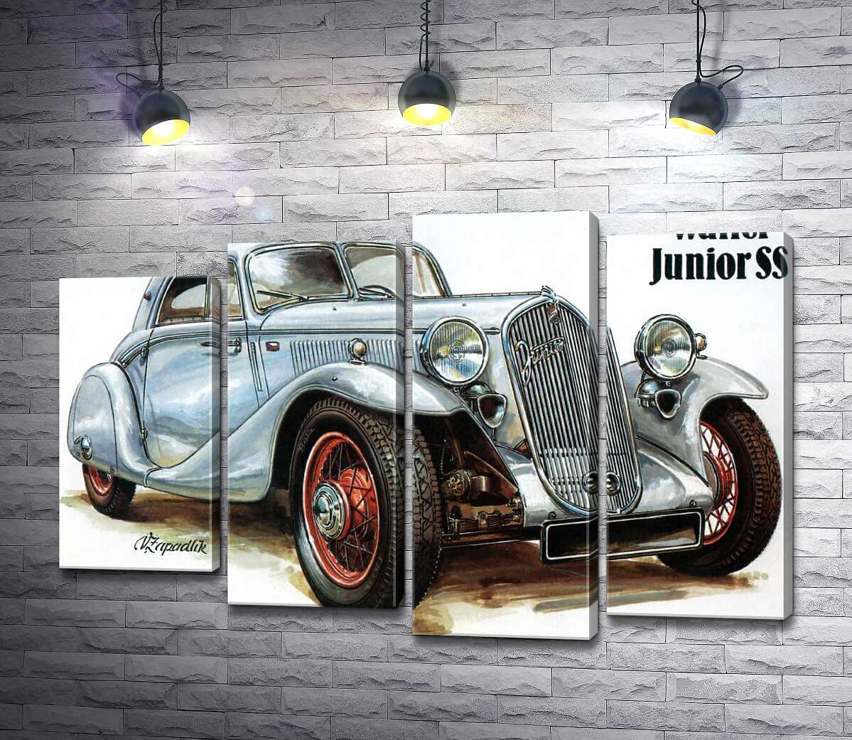

Модульная картина ArtPoster Звезда 30-х годов автомобиль Walter Junior SS 132x88 см Модуль №21
