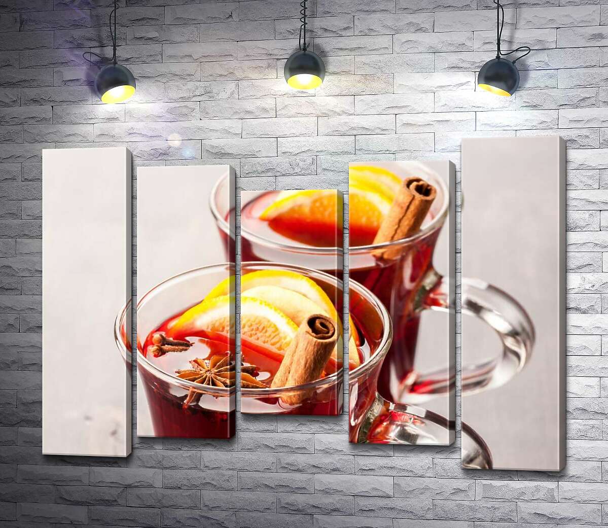 

Модульная картина ArtPoster Идиллия вкуса: душистый глинтвейн с цитрусами, палочкой корицы и бадьяном 100x73 см Модуль №28
