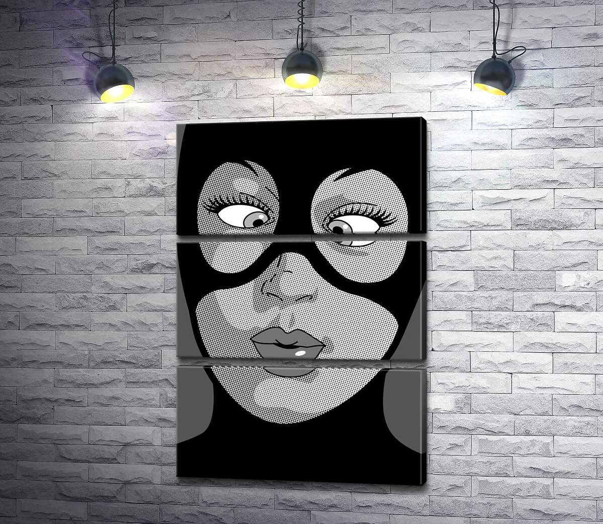 

Модульная картина ArtPoster Женщина-кошка (Cat woman) весело кривляется 100x147 см Модуль №13