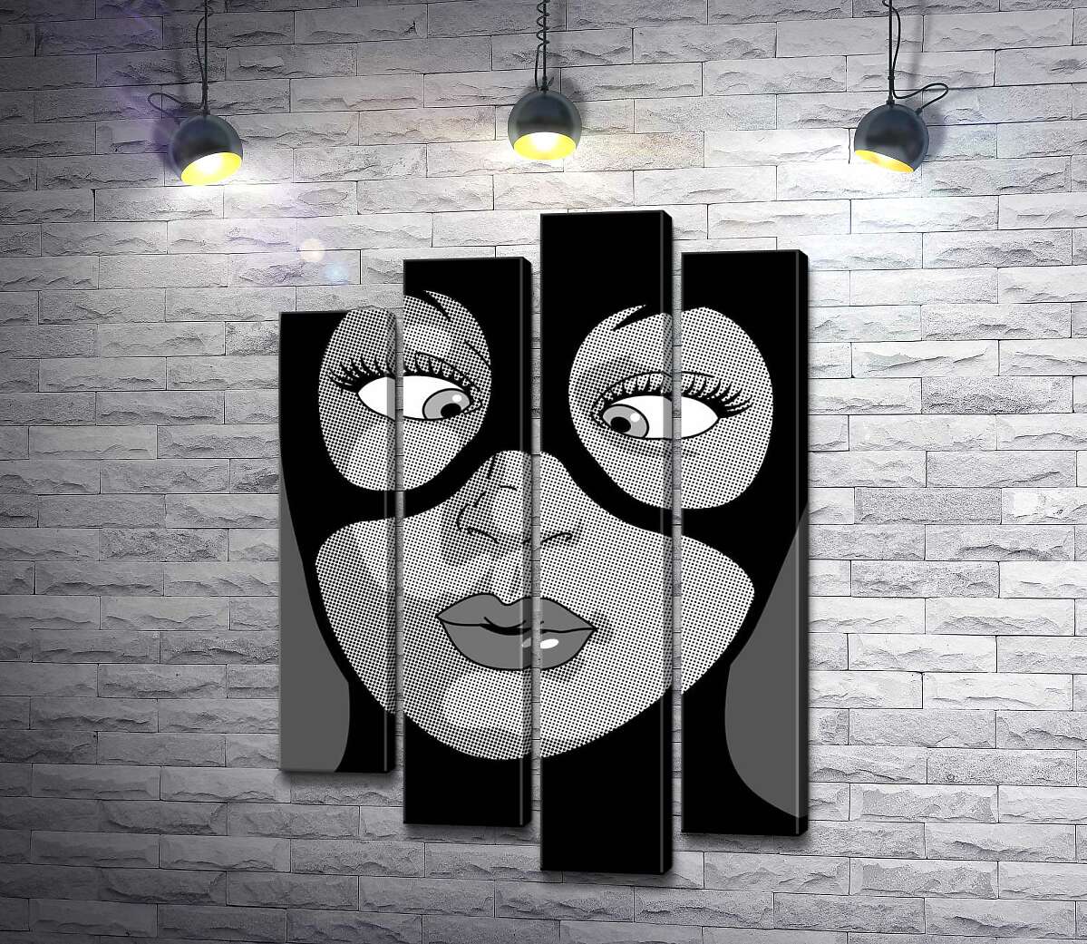 

Модульная картина ArtPoster Женщина-кошка (Cat woman) весело кривляется 132x190 см Модуль №21