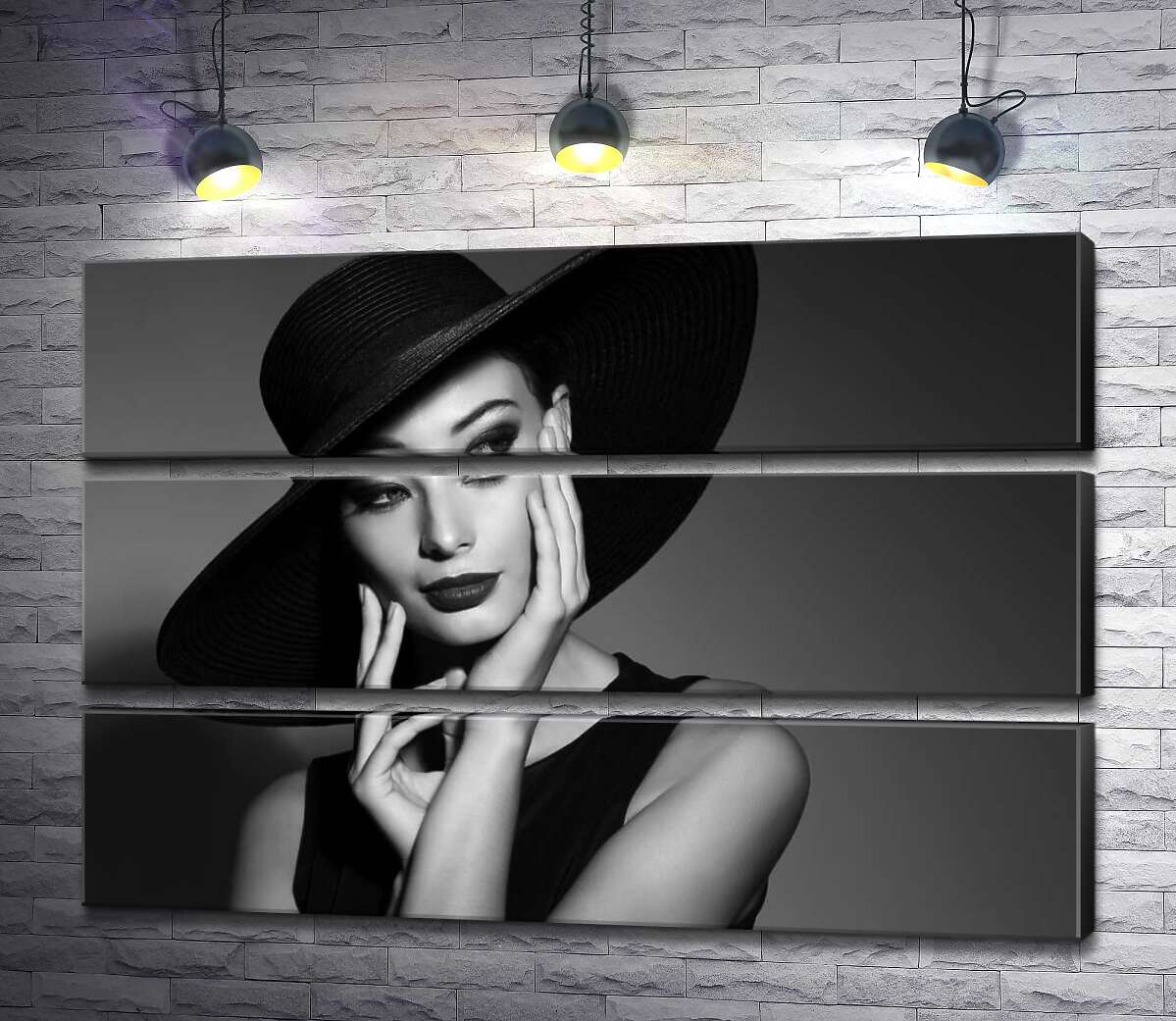 

Модульная картина ArtPoster Изысканный образ девушки в шляпе 90x60 см Модуль №13