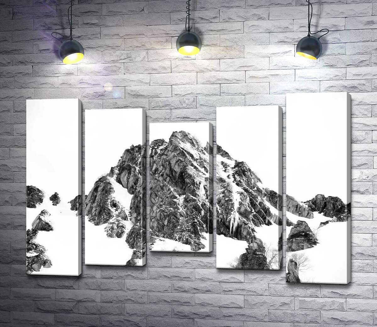 

Модульная картина ArtPoster Заснеженые камни вершины горы Монблан (Mont Blanc) 130x88 см Модуль №28