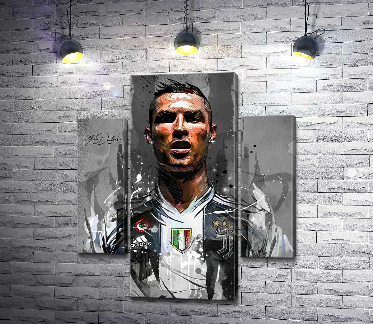 

Модульная картина ArtPoster Легендарный футболист Криштиану Роналду (Cristiano Ronaldo) в азарте игры 80x94 см Модуль №7
