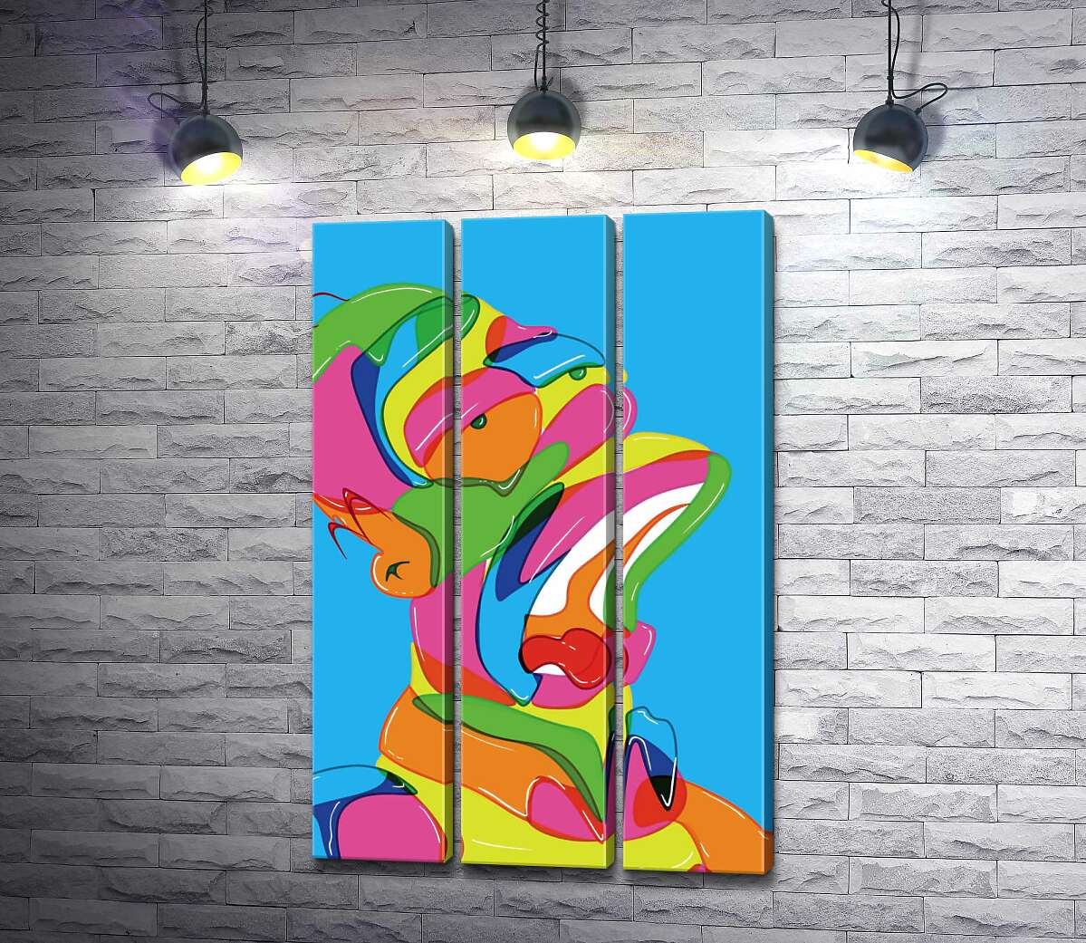

Модульная картина ArtPoster Красочный Гомер Симпсон устал после рабочего дня 60x96 см Модуль №11