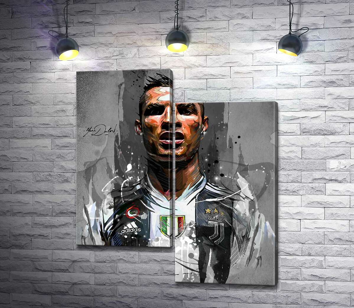 

Модульная картина ArtPoster Легендарный футболист Криштиану Роналду (Cristiano Ronaldo) в азарте игры 100x116 см Модуль №5