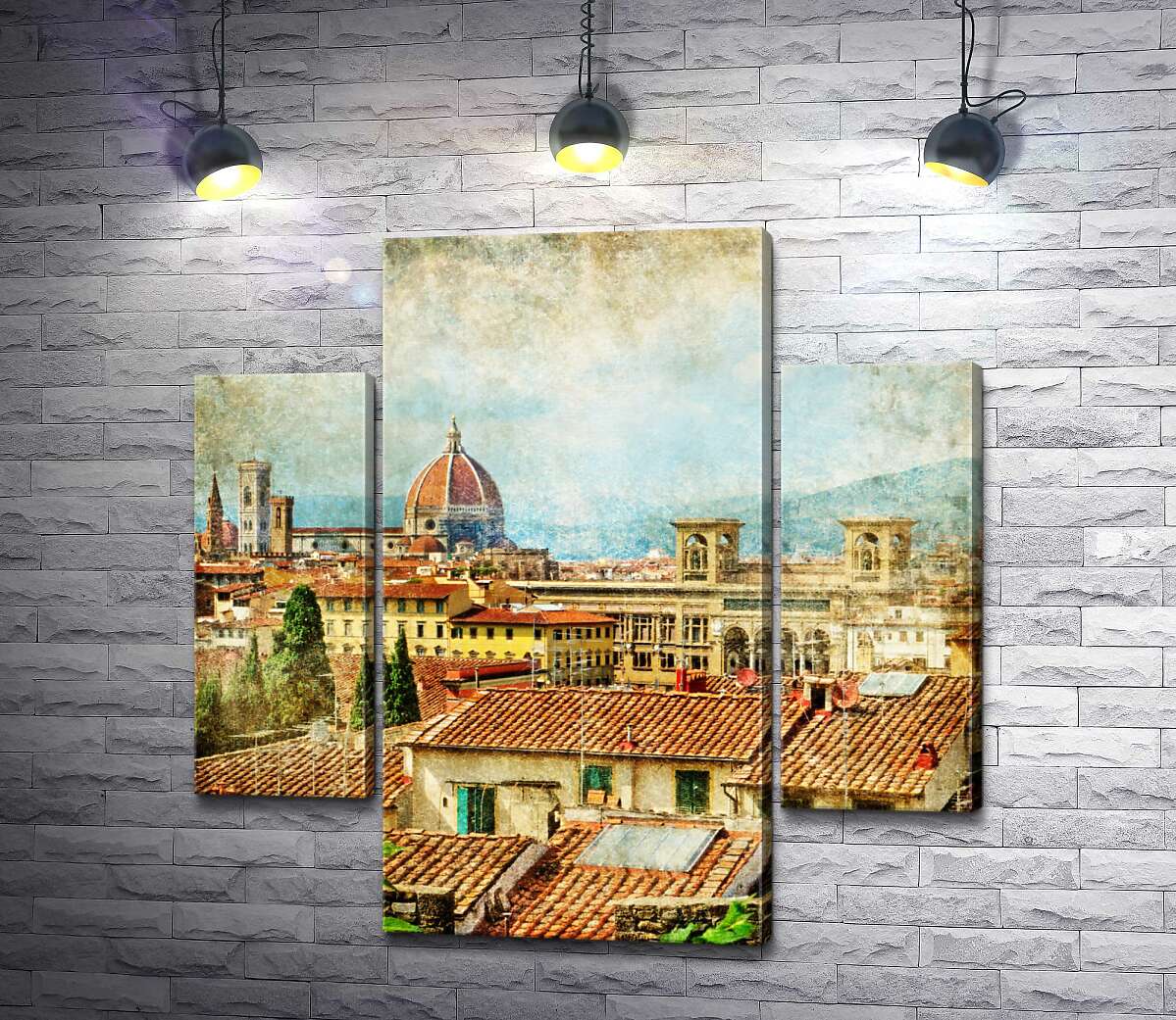 

Модульная картина ArtPoster Крыши Флоренции в лучах летнего солнца 131x130 см Модуль №7