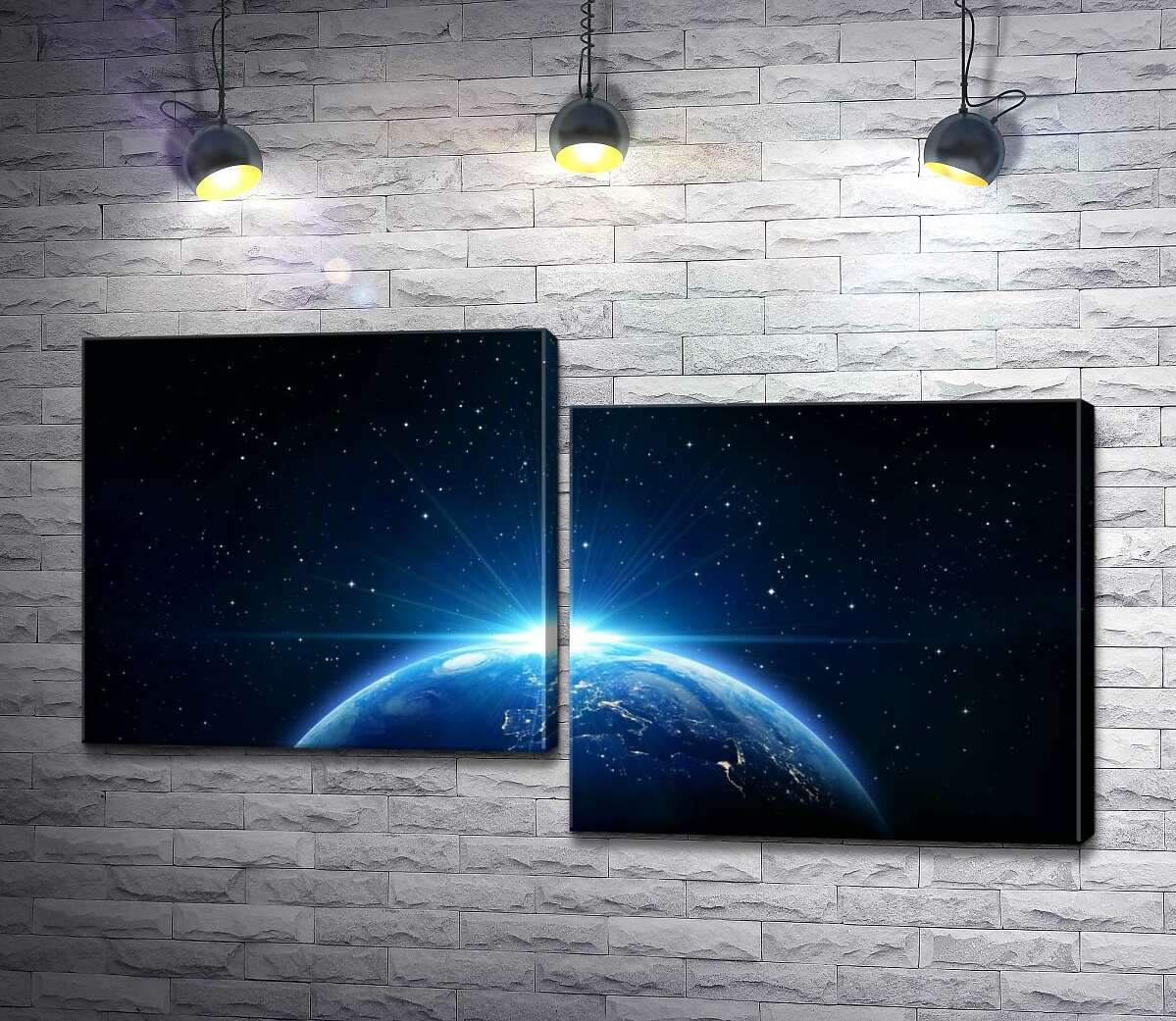

Модульная картина ArtPoster Космическое утро над Землей 100x56 см Модуль №5