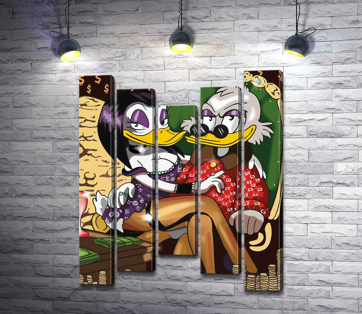 

Модульная картина ArtPoster Магика де Гипноз (Magica De Spell) соблазнительно сидит на руках у Скруджа МакДака (Scrooge McDuck) 100x125 см Модуль №28