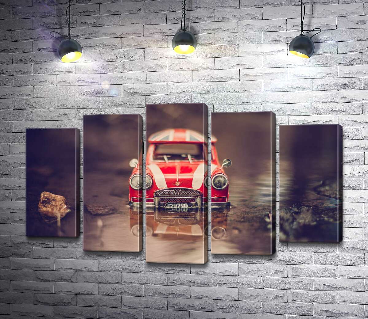 

Модульная картина ArtPoster Крошечное такси в лондонской луже 130x80 см Модуль №26