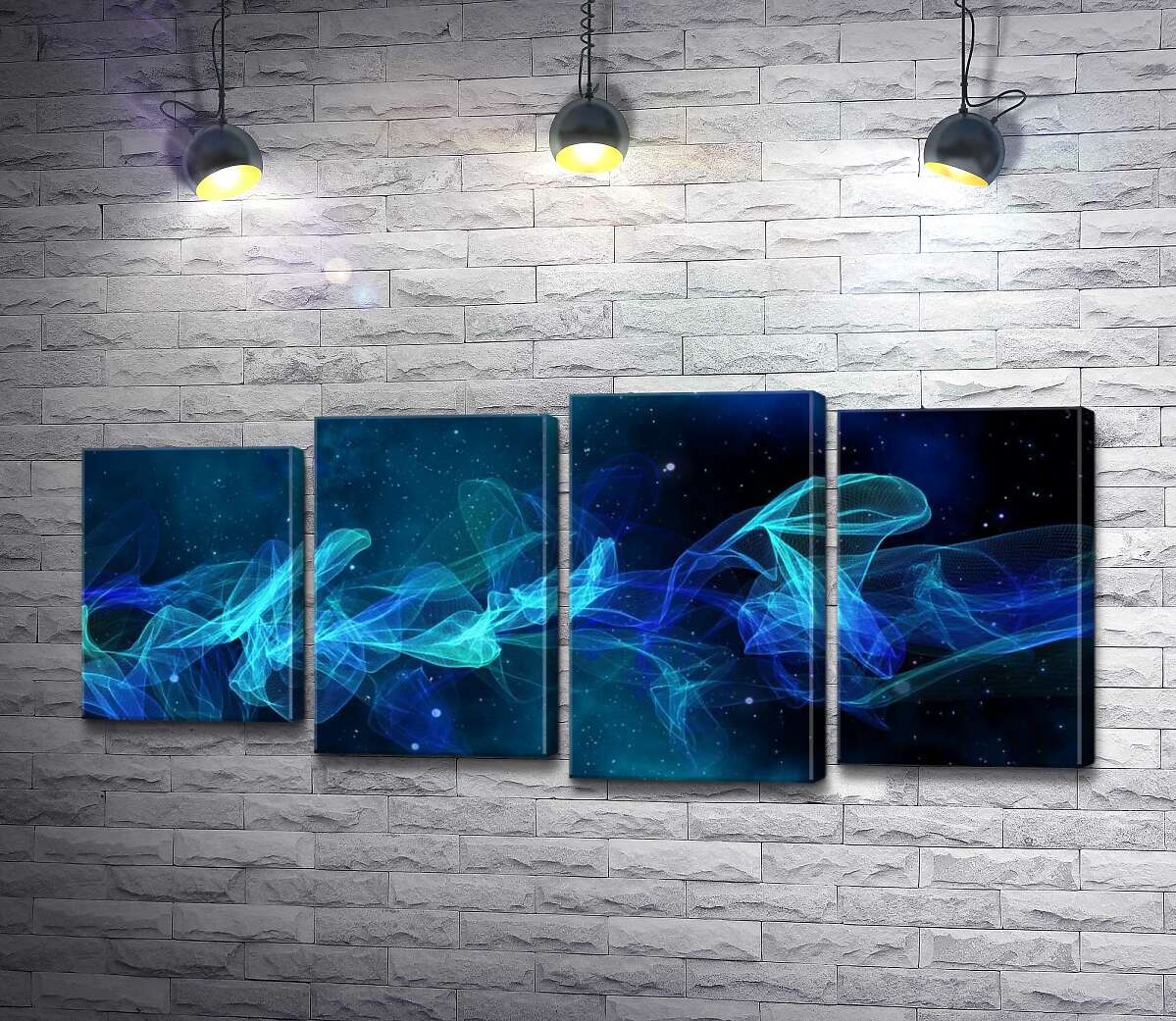 

Модульная картина ArtPoster Магическая дымка голубого дыма 100x47 см Модуль №21