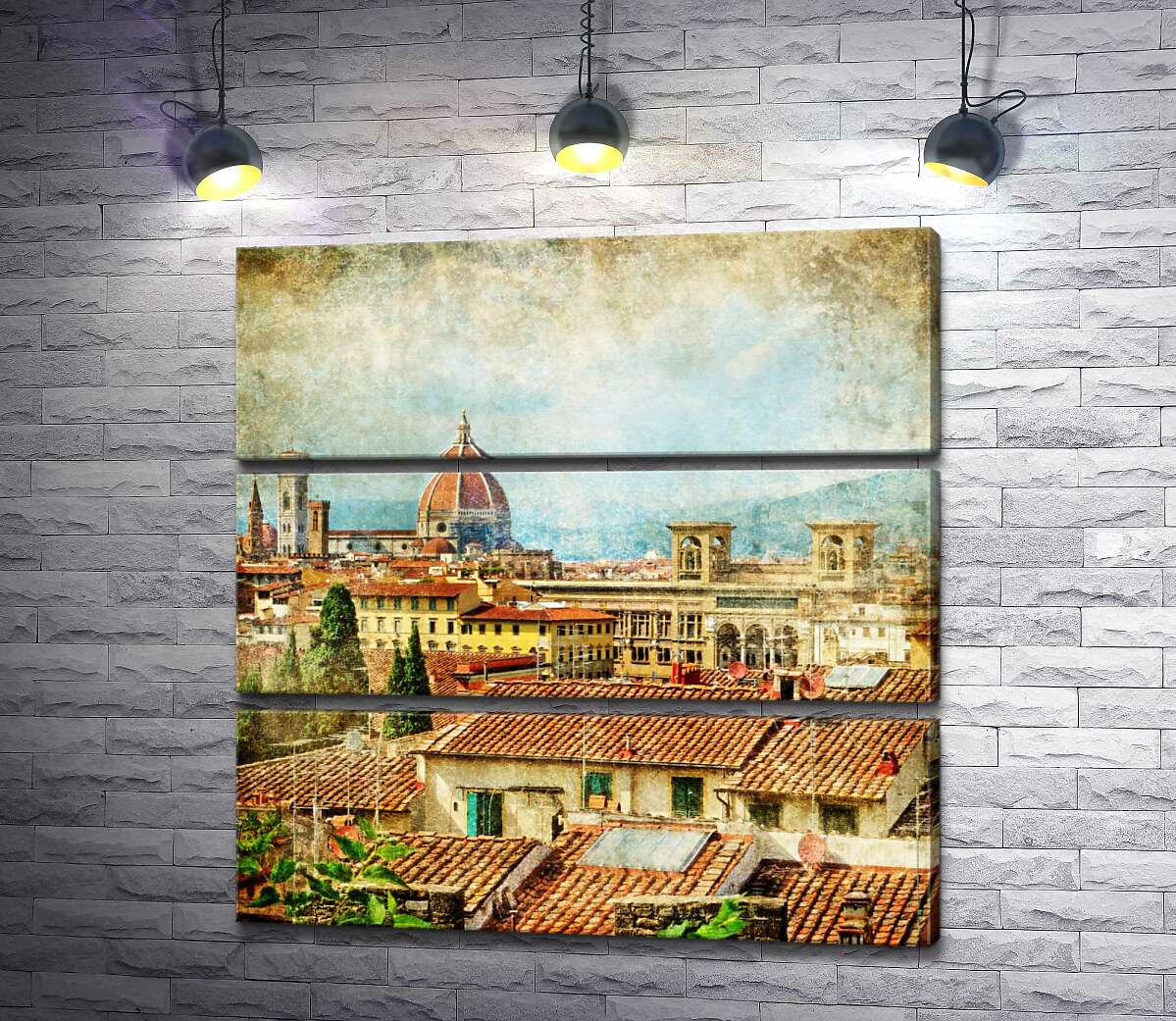 

Модульная картина ArtPoster Крыши Флоренции в лучах летнего солнца 60x60 см Модуль №13