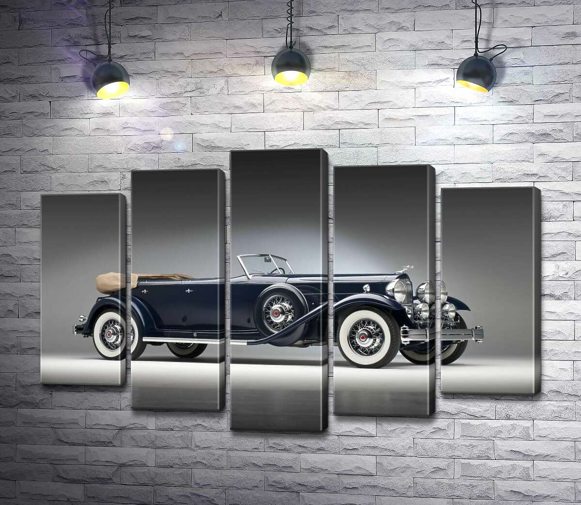 

Модульная картина ArtPoster Люксовый американский синий автомобиль Packard Twin Six 1932 130x87 см Модуль №26