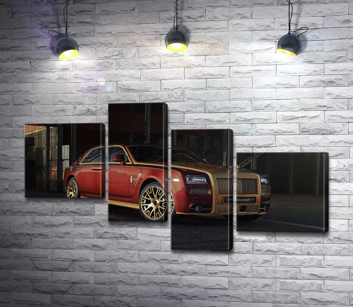 

Модульная картина ArtPoster Красные формы автомобиля седан Роллс-Ройс (Rolls-Royce Ghost) 130x74 см Модуль №20