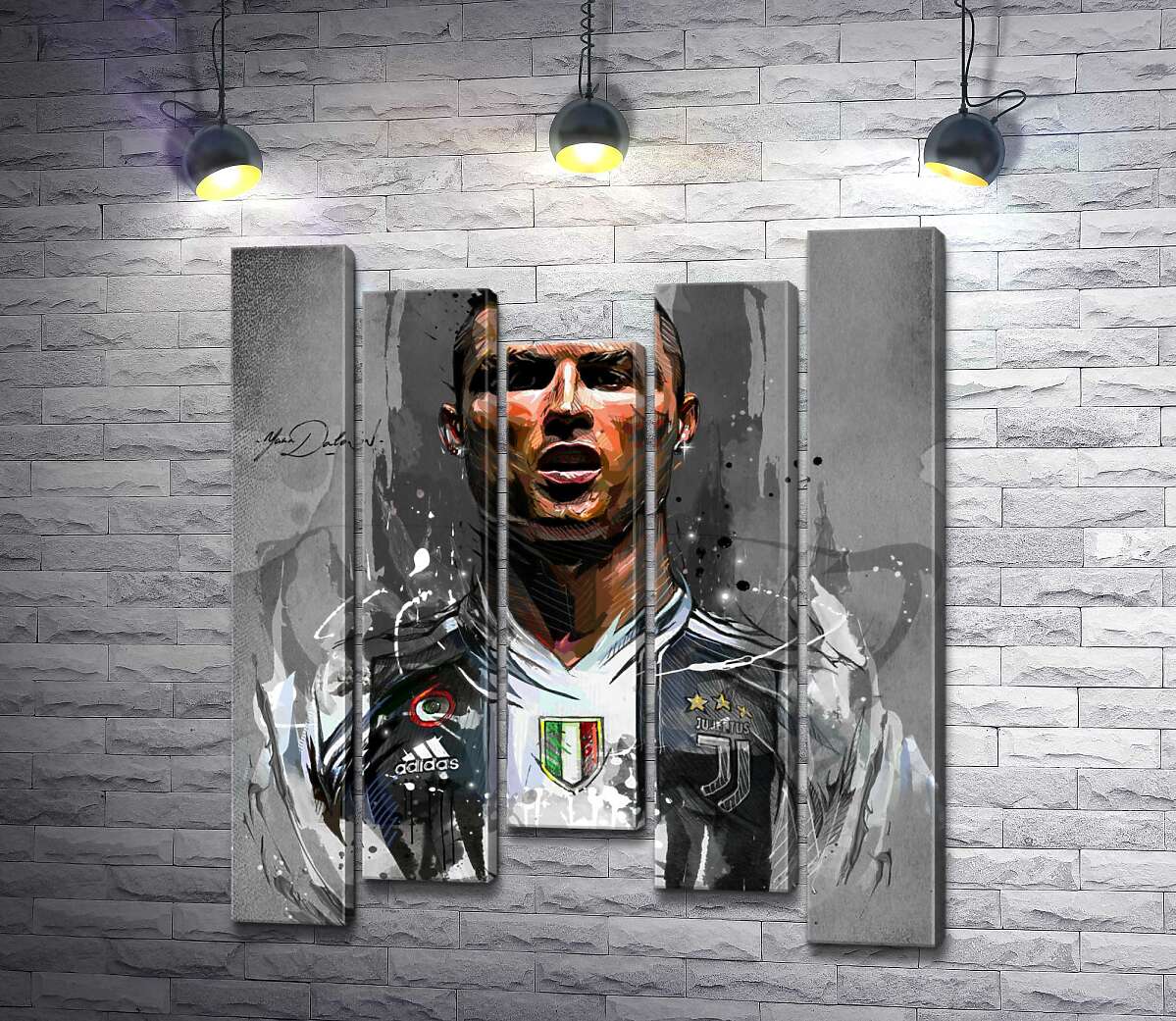 

Модульная картина ArtPoster Легендарный футболист Криштиану Роналду (Cristiano Ronaldo) в азарте игры 130x150 см Модуль №28