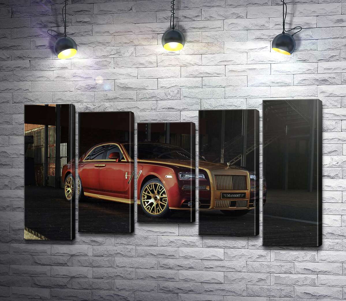 

Модульная картина ArtPoster Красные формы автомобиля седан Роллс-Ройс (Rolls-Royce Ghost) 130x74 см Модуль №28