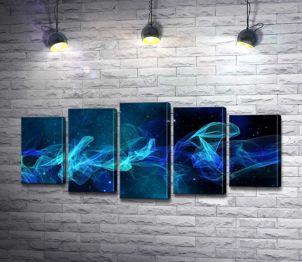 

Модульная картина ArtPoster Магическая дымка голубого дыма 130x60 см Модуль №26