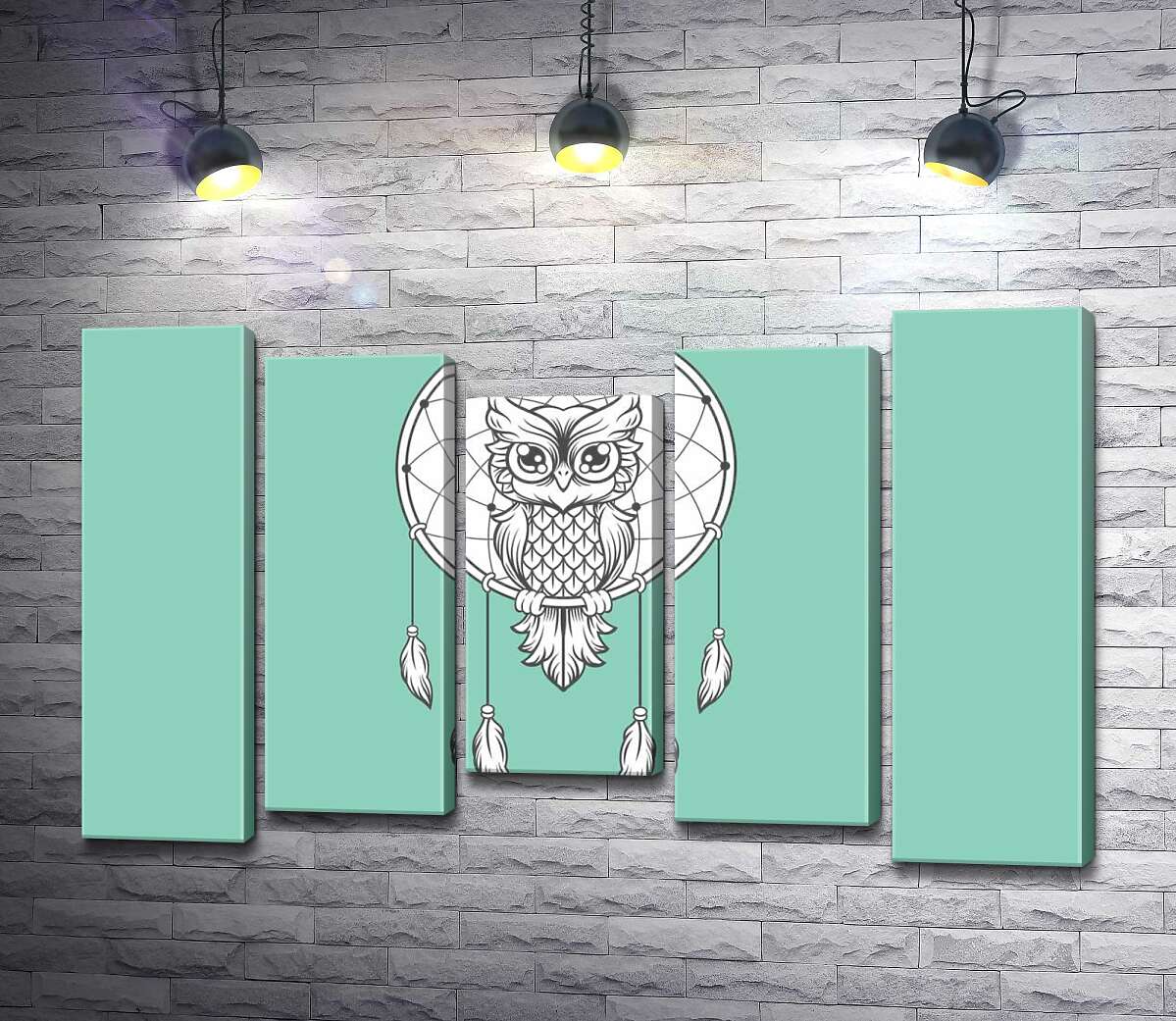 

Модульная картина ArtPoster Ловец снов с мудрой совой 130x83 см Модуль №28