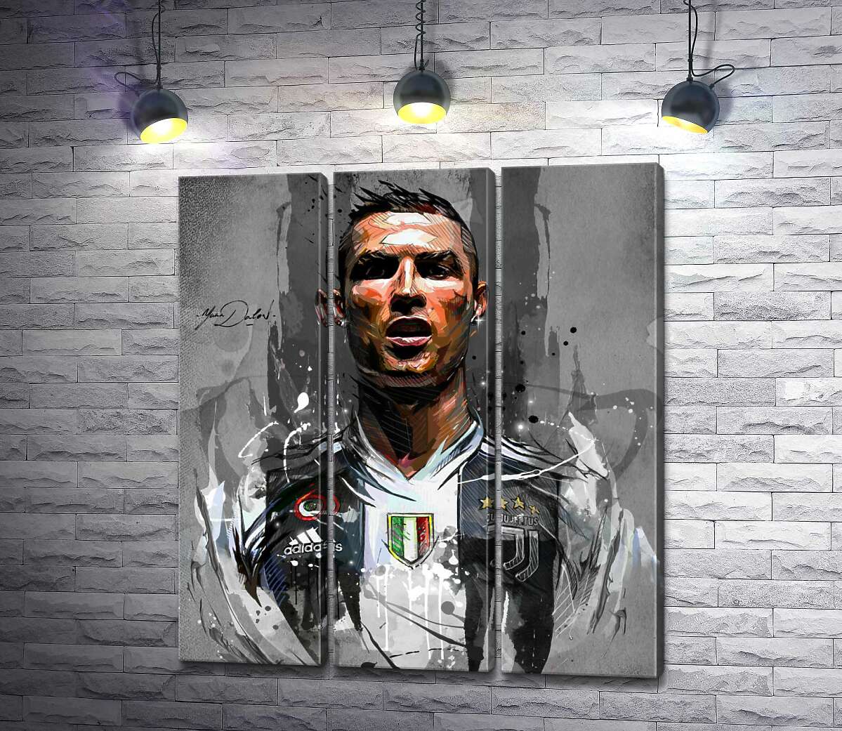 

Модульная картина ArtPoster Легендарный футболист Криштиану Роналду (Cristiano Ronaldo) в азарте игры 102x115 см Модуль №11