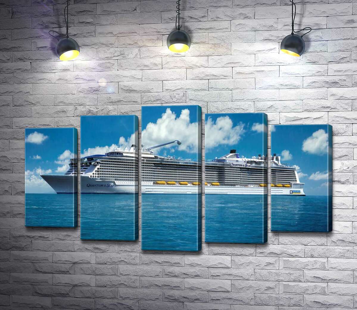 

Модульная картина ArtPoster Круизное судно "Quantum of the Seas" плывет спокойными водами океана 130x74 см Модуль №26