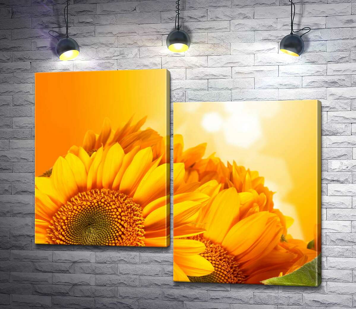 

Модульная картина ArtPoster Медово-желтые головки подсолнечников 130x107 см Модуль №5