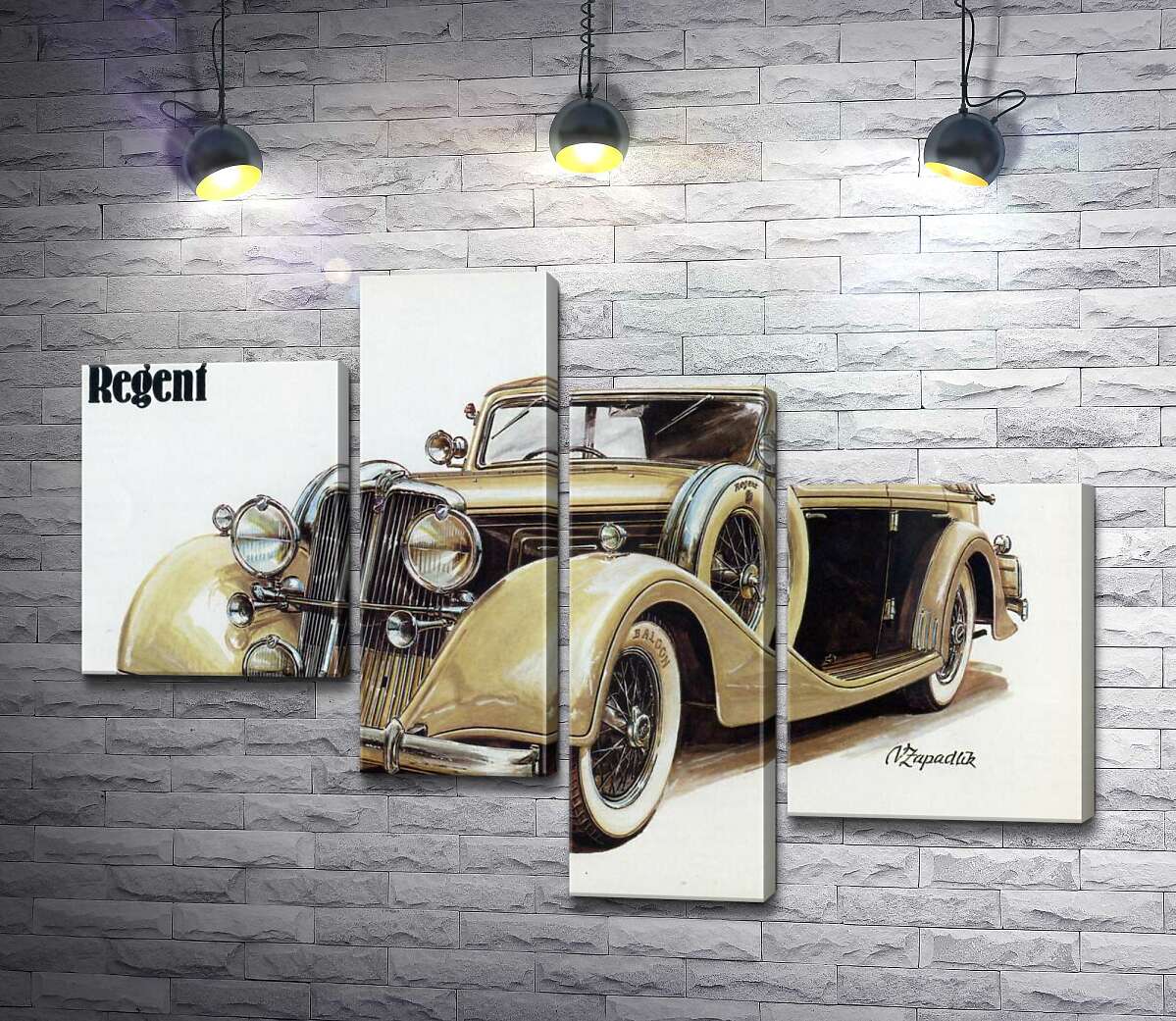 

Модульная картина ArtPoster Кремовый блеск автомобиля Walter Regent 130x94 см Модуль №20